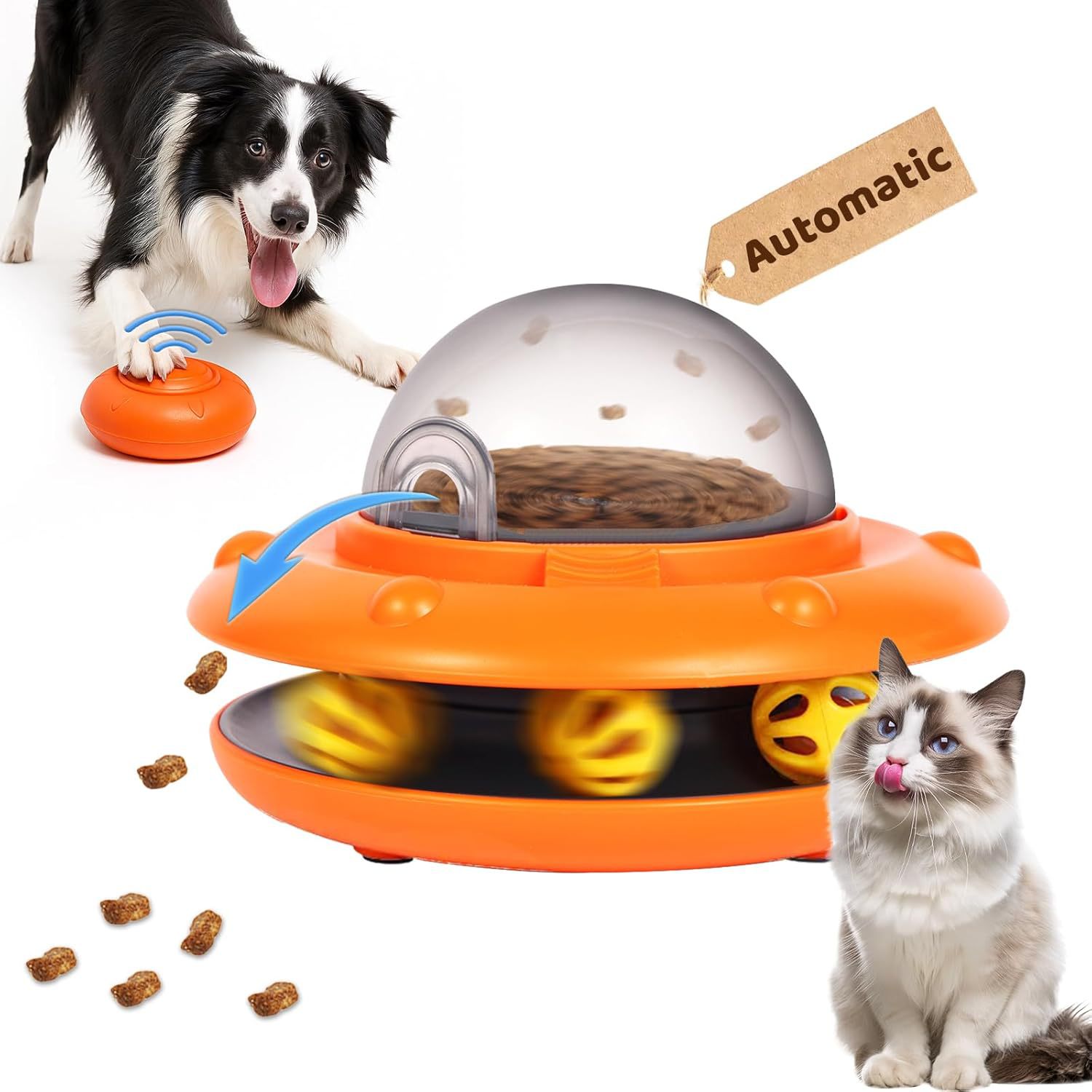 Dog Puzzle Feeder Toy - New Pet Remote Control Dispensing Toy