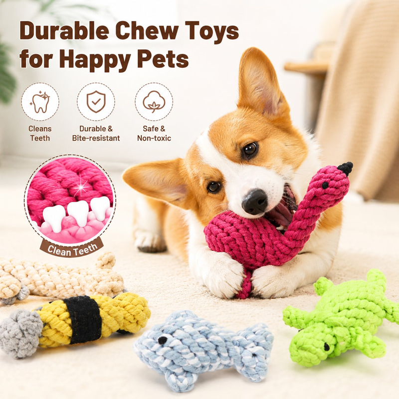 Interactive Squeaky Plush Dog Toy - Dog Toys Bite Resistant Puppy Animal