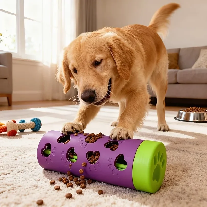 Rubber Treat Dispensing Dog Toy - Interactive Detachable Pet Slow Feeder Treat