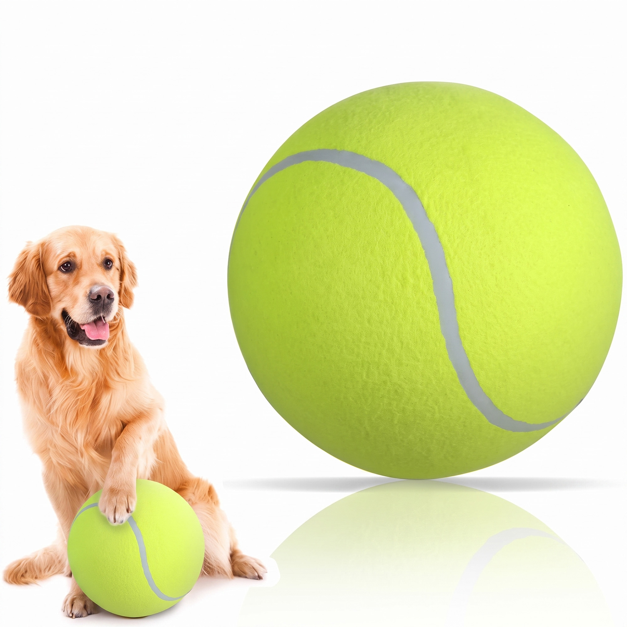 Interactive Squeaky Plush Dog Toy - 7/8/9.5Inch Dog Tennis Ball Giant Pet