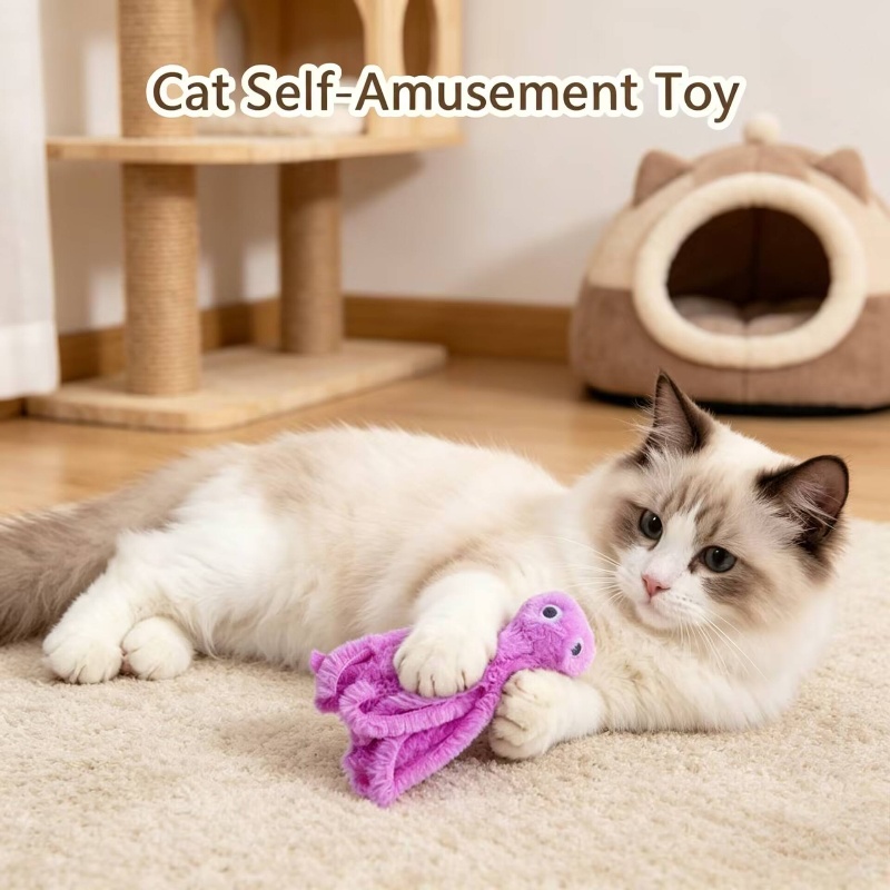 Cute Octopus Plush Cat Toy Bit - Interactive Squeaky Plush Dog Toy recension och pris