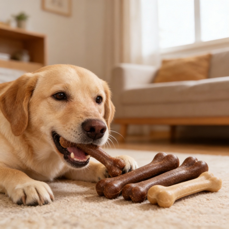 Dog Durable Beef Flavored Chew - Teeth Cleaning Dog Chew Bone recension och pris