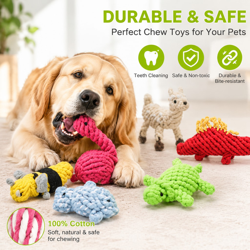 Dog Toys Bite Resistant Puppy  - Interactive Squeaky Plush Dog Toy recension och pris