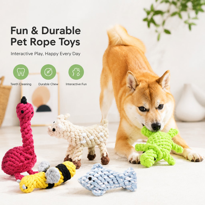 Dog Toys Bite Resistant Puppy  - Interactive Squeaky Plush Dog Toy recension och pris