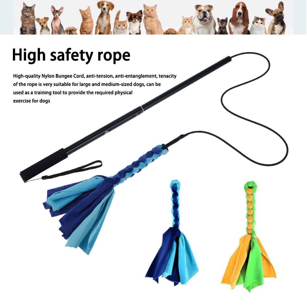 Dogs Flirt Lure Pole Stick Toy - Interactive Squeaky Plush Dog Toy recension och pris