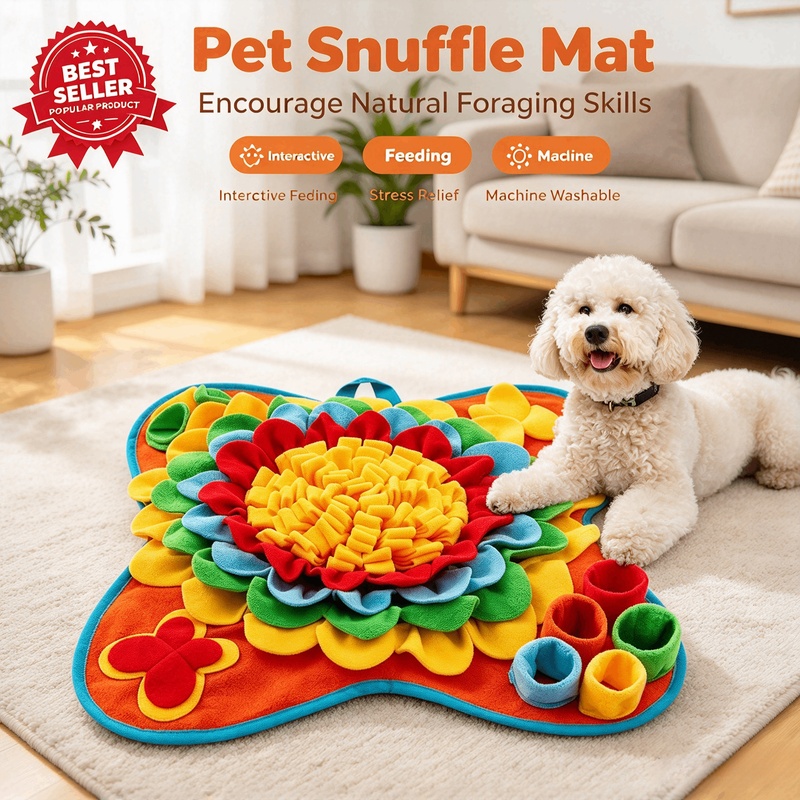 Dog Snuffle Mat Interactive Fe - Dog Puzzle Feeder Toy recension och pris