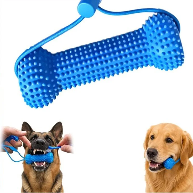 Reusable Dog Chew Toy Rubber B - Teeth Cleaning Dog Chew Bone recension och pris