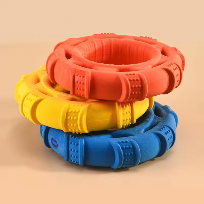 Durable TPR Pull Ring Flying D - Flying Disc Dog Training Toy recension och pris