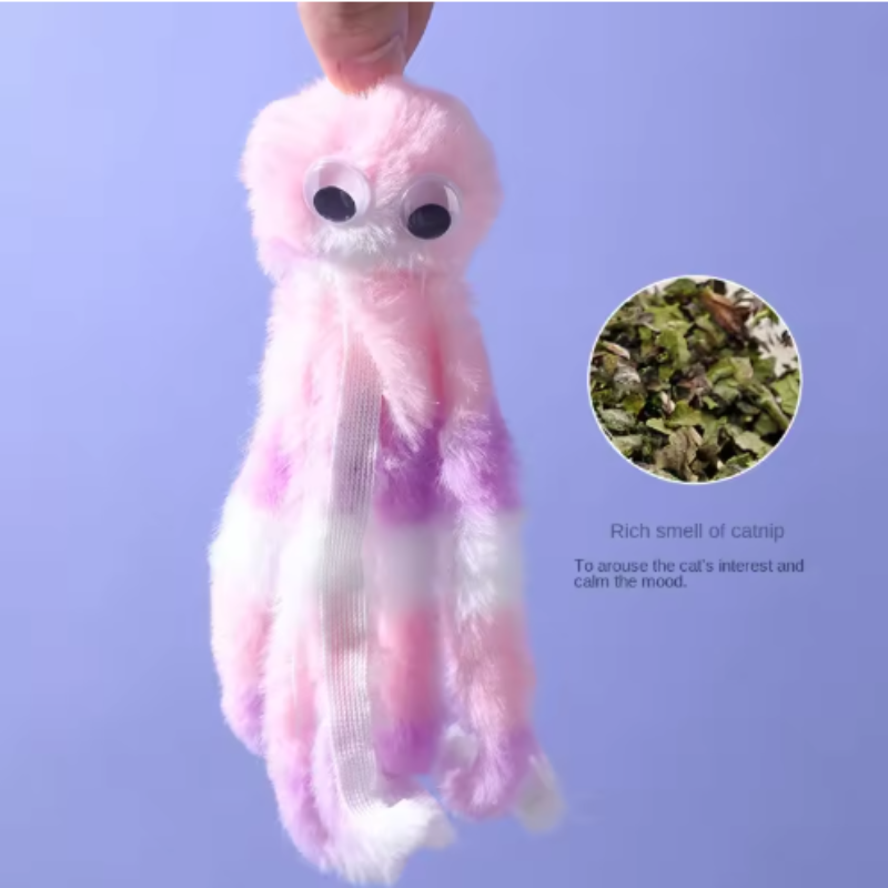 Pet Plush Toy Cat Catnip Octop - Interactive Squeaky Plush Dog Toy recension och pris