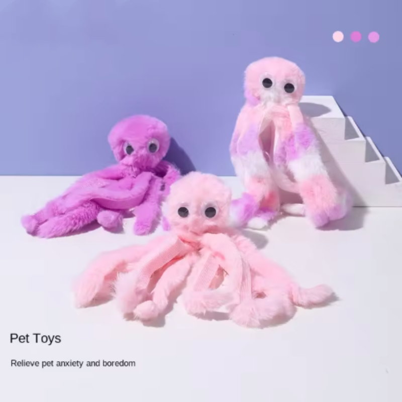 Pet Plush Toy Cat Catnip Octop - Interactive Squeaky Plush Dog Toy recension och pris