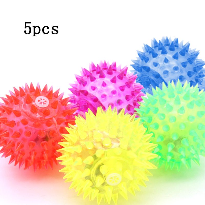 5 Pcs Light-up LED Ball Dog an - Interactive Squeaky Plush Dog Toy recension och pris