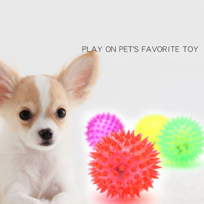 5 Pcs Light-up LED Ball Dog an - Interactive Squeaky Plush Dog Toy recension och pris