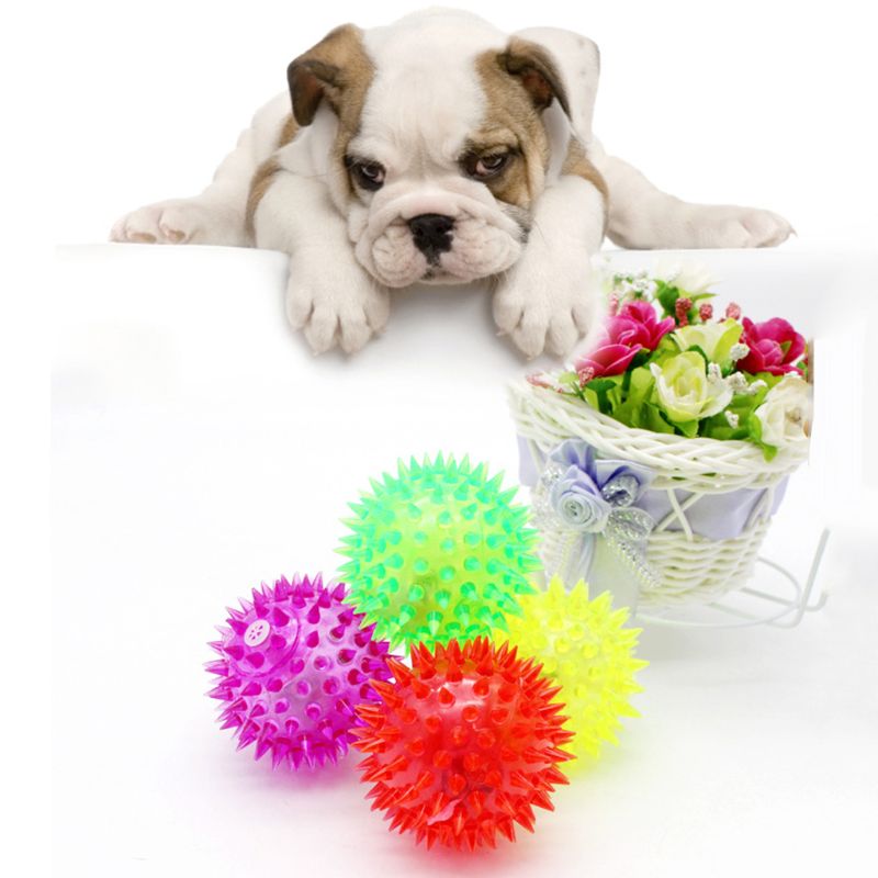 5 Pcs Light-up LED Ball Dog an - Interactive Squeaky Plush Dog Toy recension och pris
